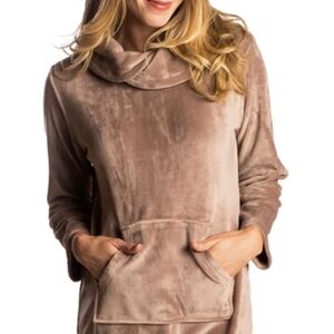 SOFTIES tan velour sweatshirt
